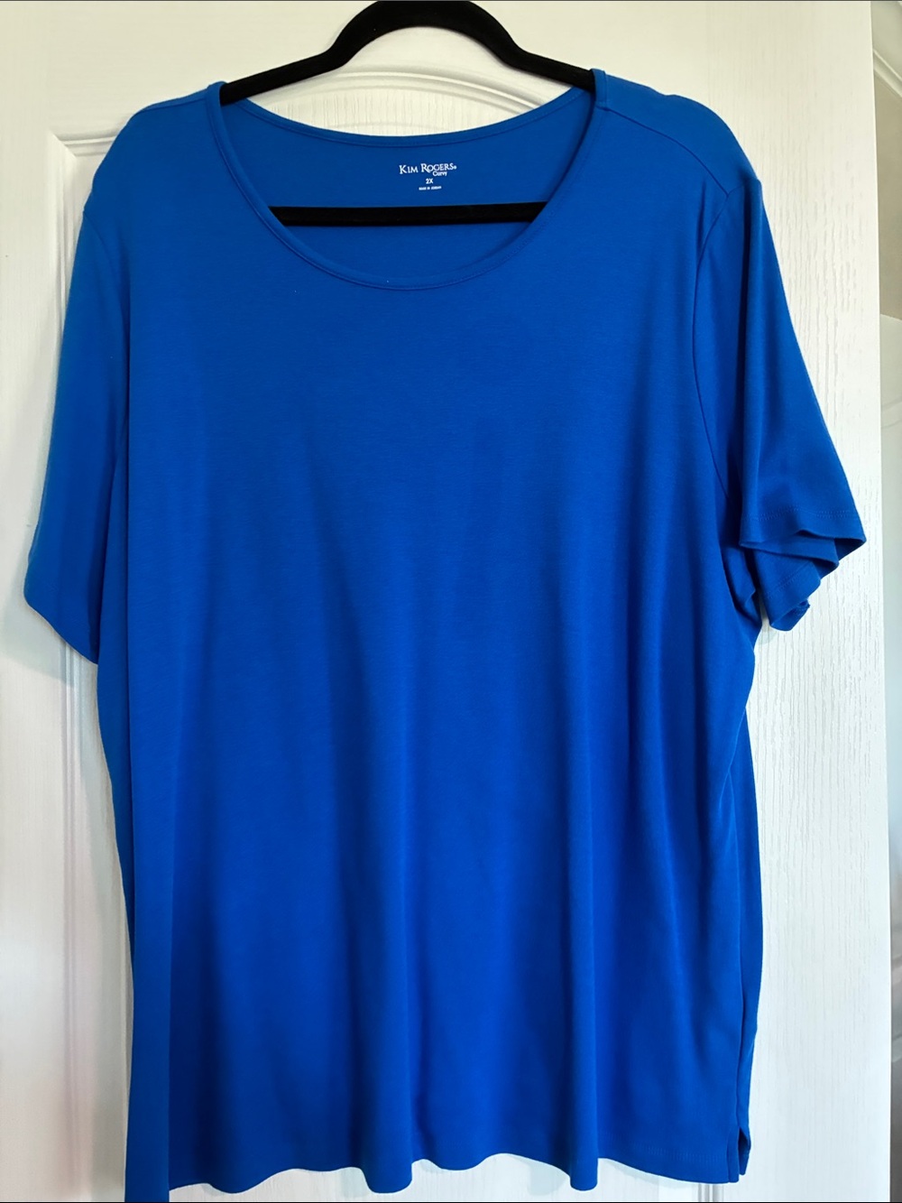 Kim Rogers Men's Bright Blue Short Sleeve Crew Neck Tee